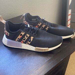 Adidas NMD with fluorescent animal print